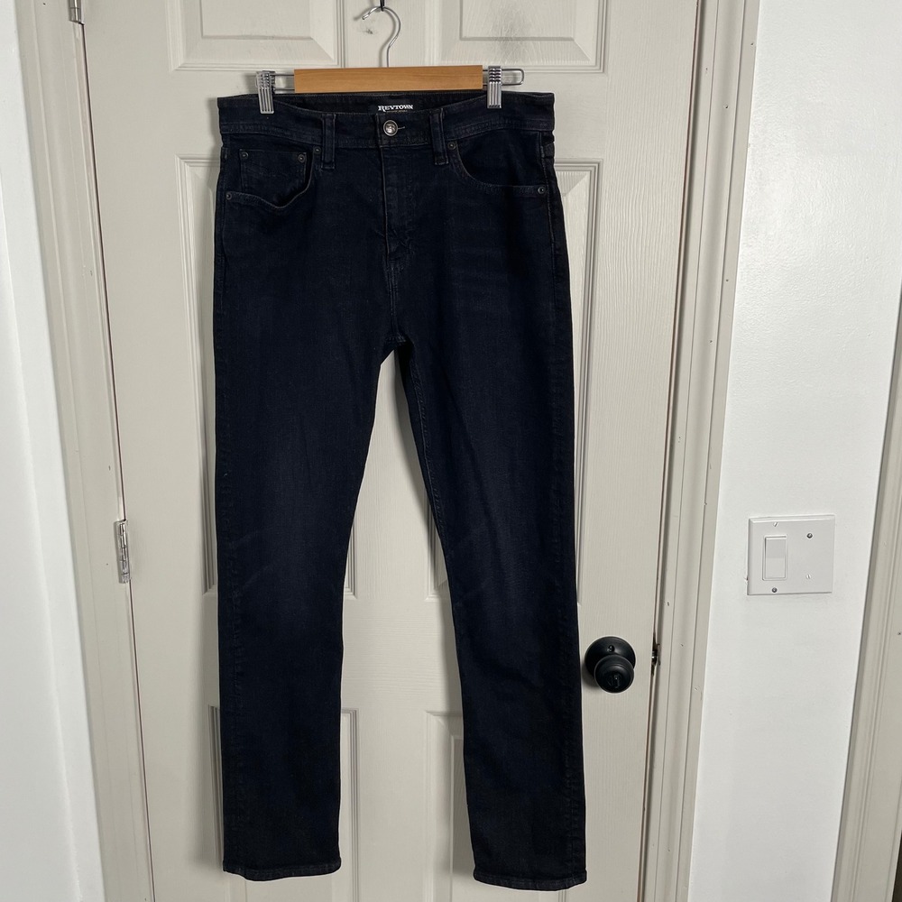 Revtown Decade Denim Sharp‎ Jeans Mens 33x32 Black Slim Straight Stretch Durable
